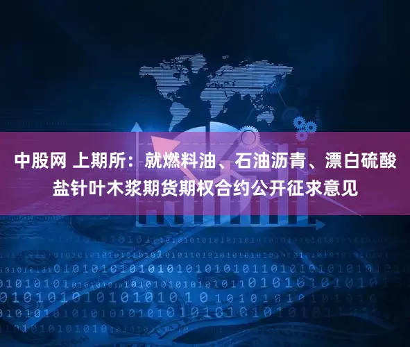 中股网 上期所：就燃料油、石油沥青、漂白硫酸盐针叶木浆期货期权合约公开征求意见